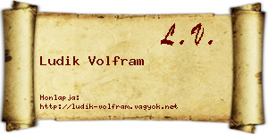 Ludik Volfram névjegykártya